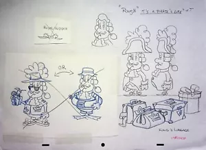 Celda modelo dibujada a mano Robinson Sucroe (Robinson Sucroë) 1994 producción de animación - Imagen 1 de 2