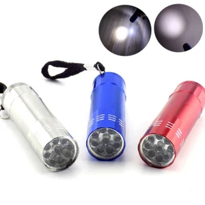 Mini penlight 9 LED Flashlight flash Lamp Torch light pocket small AAA battery - Picture 1 of 11