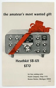 QST Ham Radio Mag. Ad "the amateur's most wanted gift" Heathkit SB-101 (12/68) - Picture 1 of 1