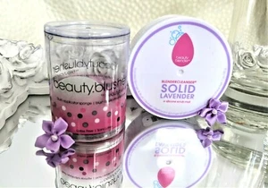 Beauty Blender BlenderCleanser Solid Lavender 1 oz  & Beauty.Blusher Sponge~NEW - Picture 1 of 5