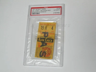 Sept 16, 1971 Detroit Tigers vs Washington Senators Ticket PSA Cert  - Image 1 of 2