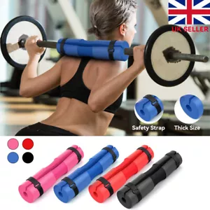 Foam Padded Barbell Bar Cover Pad Weight Lifting Shoulder Back Support Gift UK - Picture 1 of 16