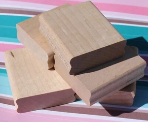 Stampin’ Up! Unused Blank Wood Blocks: 2 1/4“ long x 2” wide, Set of 5 NOS - Picture 1 of 3