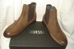 NWB THURSDAY BOOT COMPANY Brown Cavalier Boots Slip on SIZE 7.5 $190 - Picture 1 of 3