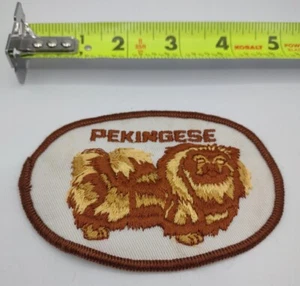 Applique ricamo toppa cucita razza cane PECHINO vintage  - Foto 1 di 2