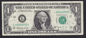 1963 B BARR One Dollar Bill $1 S.F. Federal Reserve Bank - Picture 1 of 2