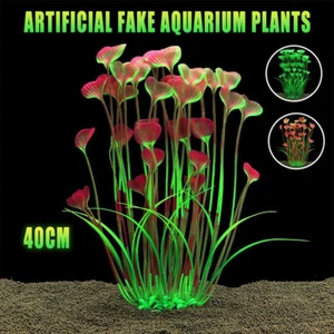 Aquarium 40cm Artificial Simulation Water Plants Fish Tank Plant Grass Decor AU - Picture 1 of 18