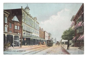ALLENTOWN PA HAMILTON STREET VIEW MIT STRASSENBAHN UM 1910 - Bild 1 von 2