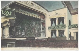 1910 Prescott, Arizona - Interieur of Elks Theatre - Bruderpostkarte - Bild 1 von 2