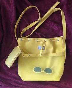 Capezio -Yellow -Textured -"Crossbody -Tote Bag /Purse -w/sunglasses-NWOT - Picture 1 of 4