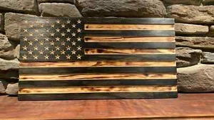 US Handmade Wooden American Flag – Classic 50-Star “Old Glory” Design - Picture 1 of 5