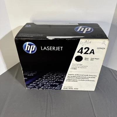 Genuine HP 42A Q5942A Black Toner Cartridge for LaserJet 4250, 4350, 4240 Sealed - Image 1 of 4