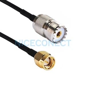 SMA Stecker auf SO-239 UHF Buchse Verlängerungsstecker RF Pigtail RG174 Koaxialkabel - Bild 1 von 3