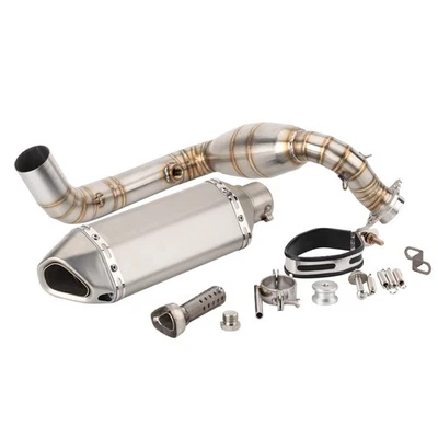 For BMW G310R G310GS 2017-2024 Whole System Silvery Muffler Exhaust Header Pipe Foto 1 de 4