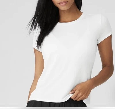 Camiseta Alo Yoga Blanca Todo el Día Manga Corta Cuello Redondo Nueva Talla M Foto 1 de 4