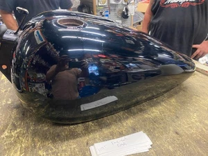 Vivid Black Gas TAnk Harley FXR Dash Model Low rider Superglide 1982-1994 Custom - Foto 1 di 13