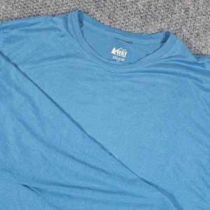 REI Co-op Mens XXL Long Sleeve Crew Neck Athletic T-Shirt Blue Performance - Picture 1 of 7