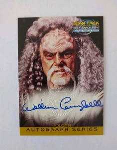 Skybox Star Trek DS9 Deep Space Nine Autograph A10 William Campbell as Koloth - Picture 1 of 2