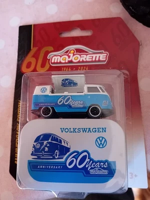 Majorette Volkswagen Van 60th Anniversary with Retro Tin - Image 1 of 3