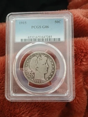 Полдоллара 1915 P Barber ключ 138 000 произведено - Изображение 1 из 2