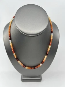 Jay King Candy Corn Fire Opal Bead 181/4" Sterling Silver Necklace - Picture 1 of 10