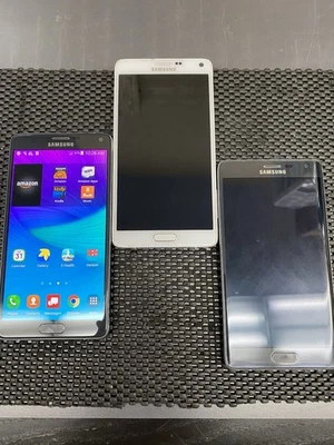 Lot Of 3 Samsung Galaxy Notes 4/Edge Verizon Parts/Repair A7 - Image 1 of 4