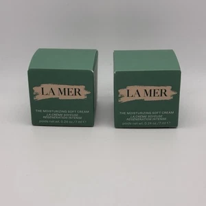 2X LA MER The Moisturizing Soft Cream - Anti-Aging - Travel Size .24 oz /7mL NIB - Picture 1 of 3
