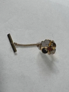 Peanuts Snoopy Lapel Pin By Aviva 14kt Finish Bowling Vtg With Back - Picture 1 of 3