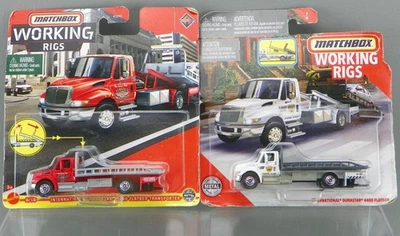 Matchbox Working Rigs International Durastar 4400 Flatbed Transporter Truck Lot - Image 1 of 4