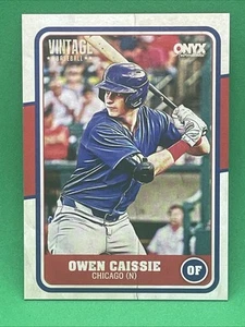 OWEN CAISSIE 2025 Onice Vintage BASE CARD Cubs - Foto 1 di 2