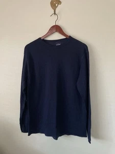 Vintage Duofold Base Layer Thermal Shirt Men's L Wool Blend USA Navy - Picture 1 of 6
