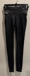 Damen Schlankmacher SPANX Kunstleder Leggings High Waist Schwarz Größe Small - Bild 1 von 5
