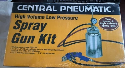  CENTRAL PNEUMATIC 20 oz. Pistola pulverizadora de aire de alimentación por gravedad HVLP Foto 1 de 4