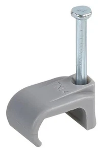 CONCORDIA TECHNOLOGIES - Klip Kabel Rata 8.2 x 9.8mm Kelabu 100 Pek - Picture 1 of 1
