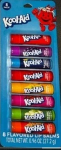 Kool-Aid Assorted Flavored Lip Balm Pack of 8 Count Variety Flavors Candy - Picture 1 of 1