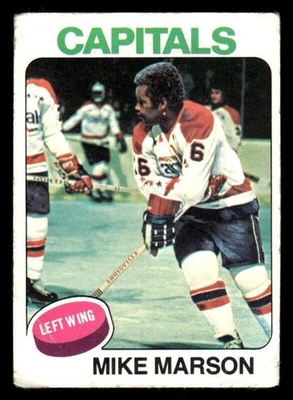 1975 TOPPS MIKE MARSON 43 GOOD RC HOCKEY WASHINGTON CAPITALS - Image 1 of 2