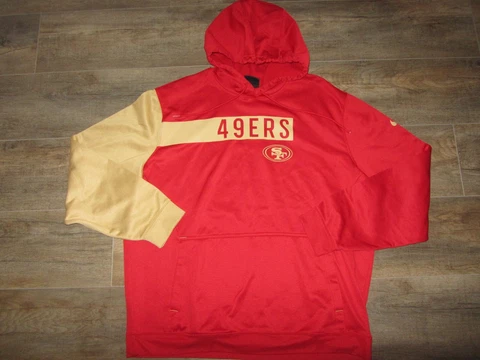 San Francisco 49ers NFL Football Nike Dri-Fit Team Apparel Sweatshirt XL Red Cover