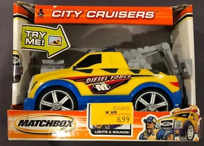 Vintage Matchbox 2004 City Cruisers Tow Truck Diesel Force Lights Sounds NEW - Image 1 of 3