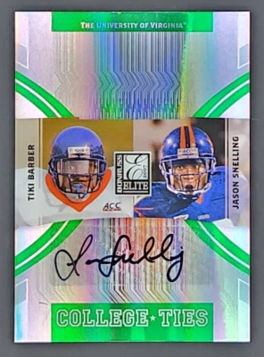 2007 Donruss Elite - College Ties Auto #14 Tiki Barber, Jason Snelling EXCH /25 - Image 1 of 4