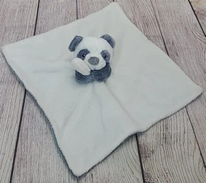 Carter's Plush Panda Baby Lovey Security Blanket Gray White Soft 13" x 13" - Picture 1 of 5