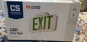 Lithonia L. Contractor S. EXG Thermoplastic Int. LED White Emergency Exit Sign - Picture 1 of 4
