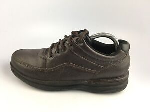 Rockport Men's K70884 World Tour Classic Walking Shoe Brown Leather SZ 7.5 W