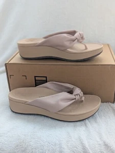 Größe 9 Vionic Rosalind TVW5478 Damen-Plateausandalen geknotet rosa Keilabsatz - Bild 1 von 7
