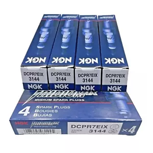 4x NGK 3144 DCPR7EIX 6046 97637 Iridium IX Spark Plugs for Chevy Spark Fiat 500 - Picture 1 of 1