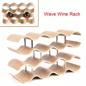 Wooden Wine Rack 14 Bottle Holder 4 Tier Storage Display Shelf Home Furniture AU - Picture 1 of 11
