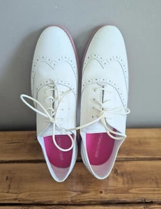 COLE HAAN Women's Sz 9 OriginalGrand Wingtip Oxfords Cyclamen Pink Shoes - Picture 1 of 14