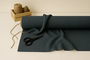 Payne’s Gray Linen Blend Fabric by the Yard – Upholstery, Drapery & Crafts - Picture 1 of 10