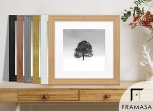 Square Mini Step Black Photo Frame White Picture Frames poster Frame With Mounts - Picture 1 of 47