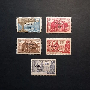 FRANZÖSISCHE KOLONIEN - KAMERUN 1940/43 VALMY, SERIE VON 5 WERTEN LING. MH* - Bild 1 von 2