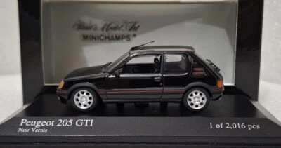 (3) 标致 205 1.9 GTI 黑色 1990 1: 43 Minichamps 400112301 极为罕见!! — 第 1/4 张图片